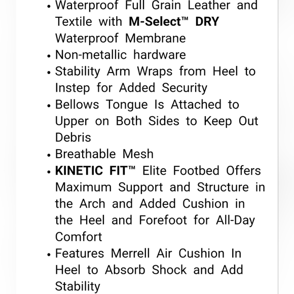 Merrell "Moab 2 Vent Mid Waterproof" Steel Toe Hiking Boot | Women's Size 9.5 - Picture 13 of 15